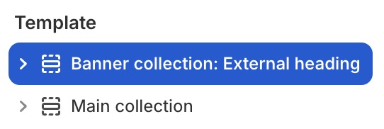 Banner collection: External heading