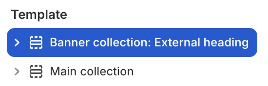 Banner collection: External heading