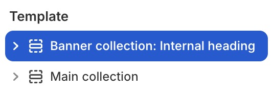 Banner collection: Internal heading