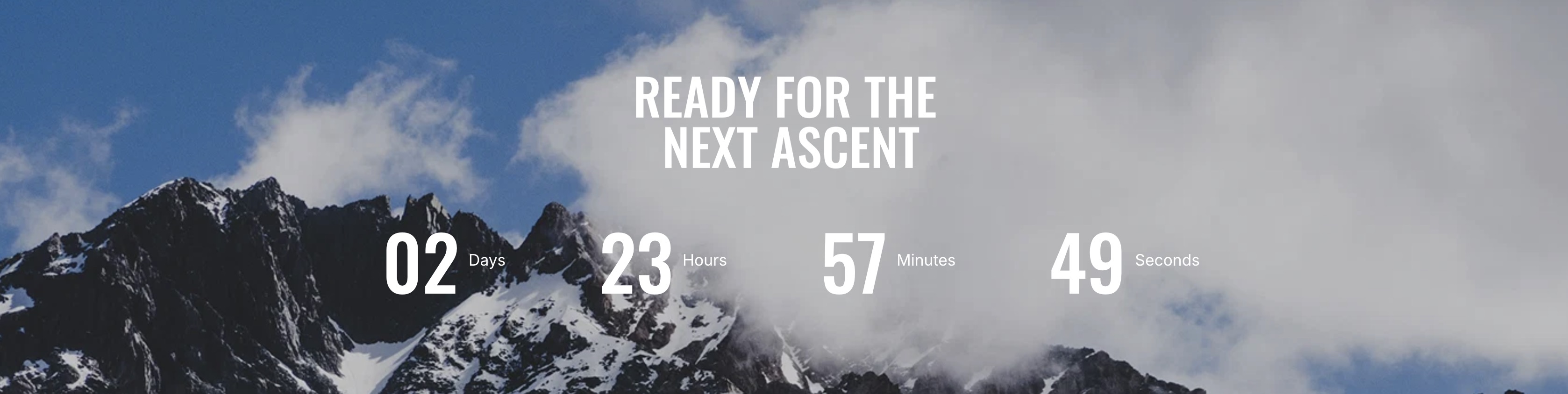Banner countdown: Center