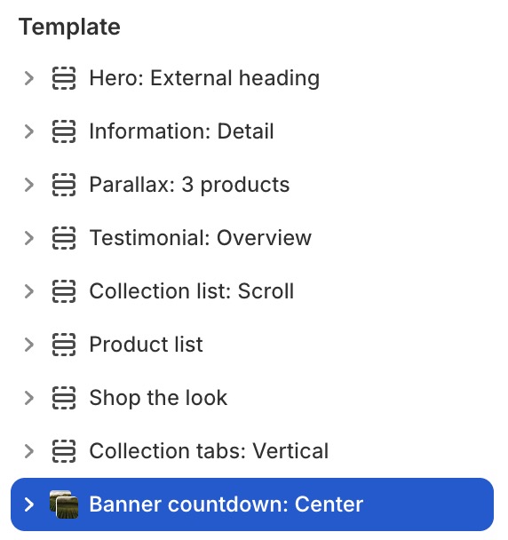 Banner countdown: Center