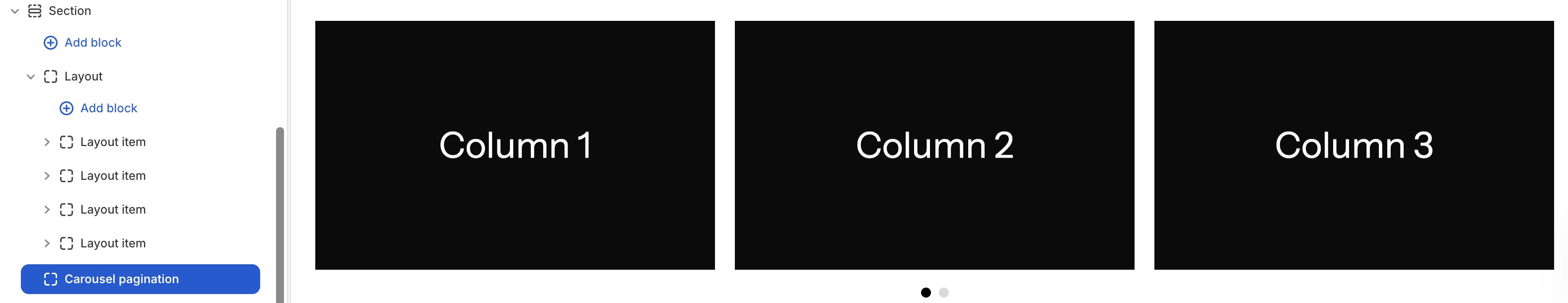 Block carousel pagination