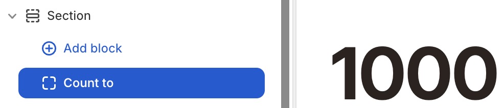 Block count to