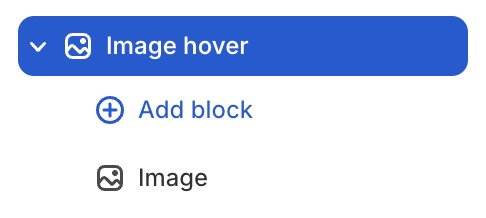 Block image hover