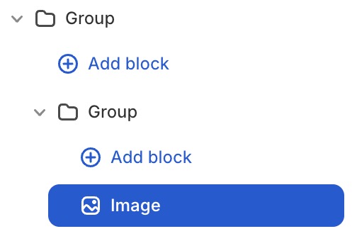 Block nested group