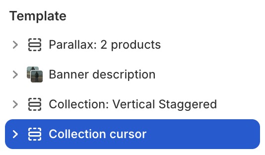 Collection cursor