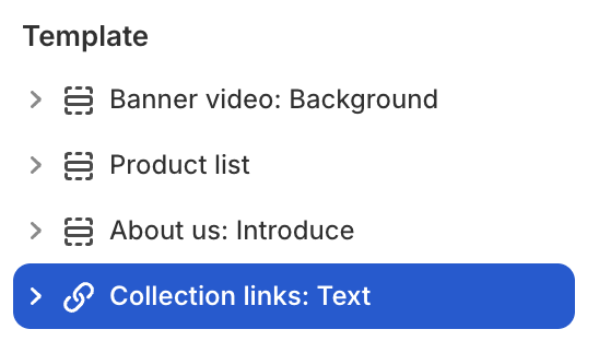 Collection links: Text