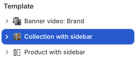 Collection with sidebar