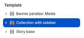 Collection with sidebar