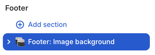 Footer: Image background