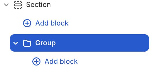 Group blocks
