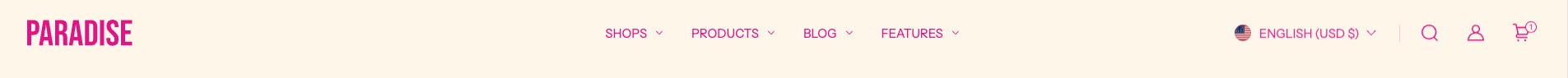 Header: Center menu