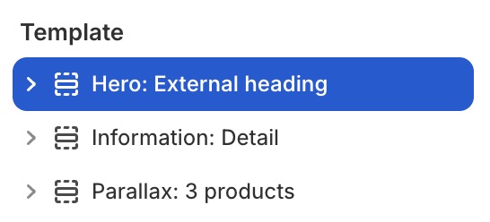 Hero: External heading