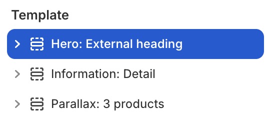 Hero: External heading