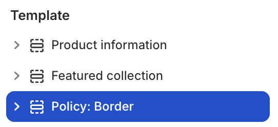 Policy: Border