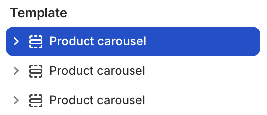 Product carousel