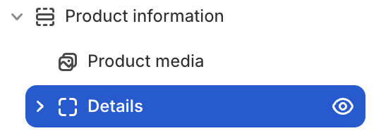 Product detail block