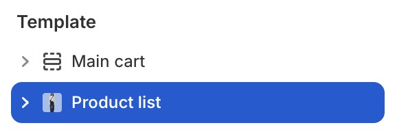 Product list