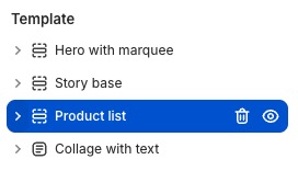 Product list