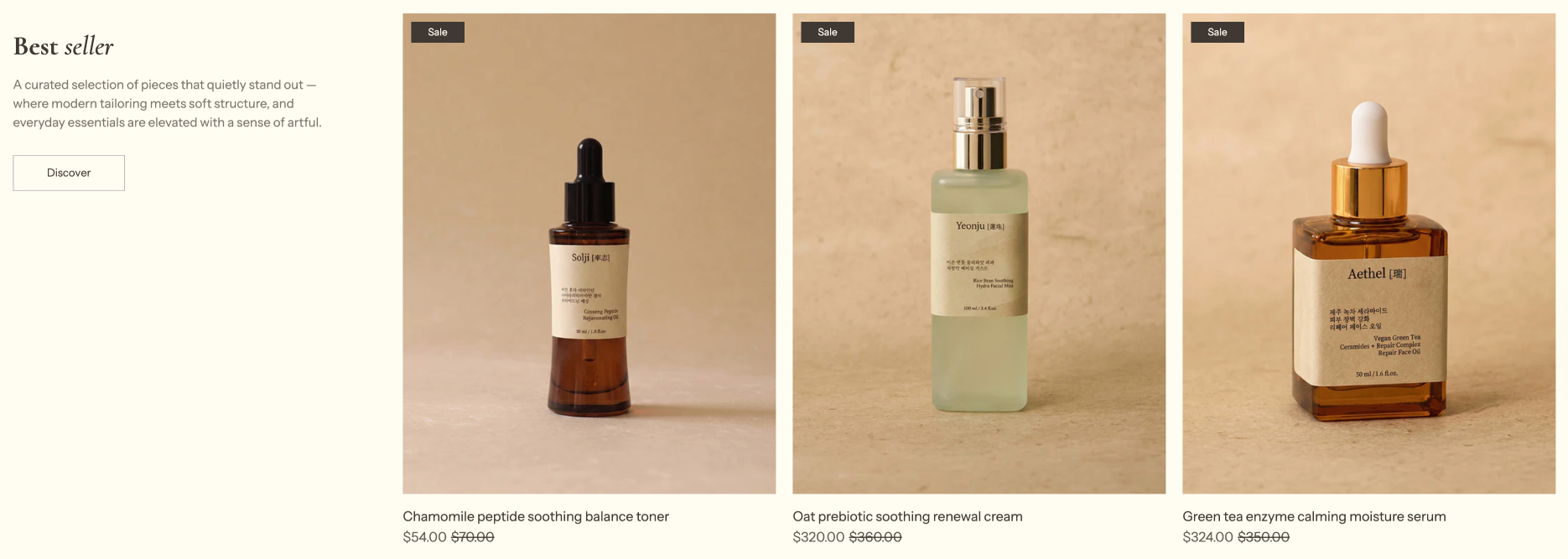 Product with sidebar