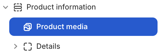 Product media block