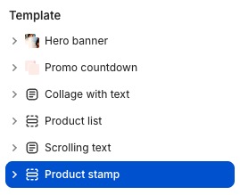 Product stamp