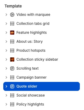 Quote slider