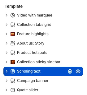 Scrolling text