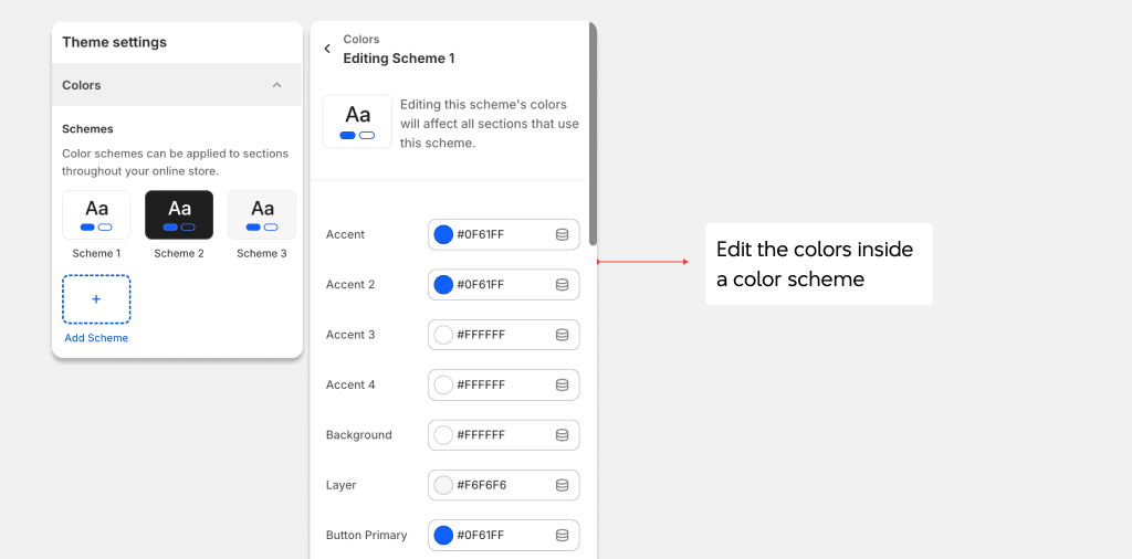 Runway theme settings