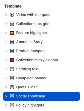 Social showcase