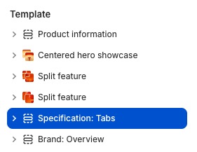 Specification: Tabs