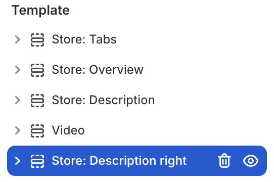 Store: Description right