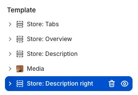 Store: Description right