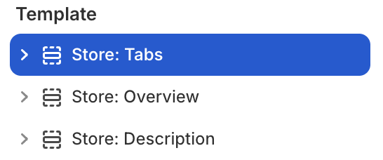 Store: Tabs