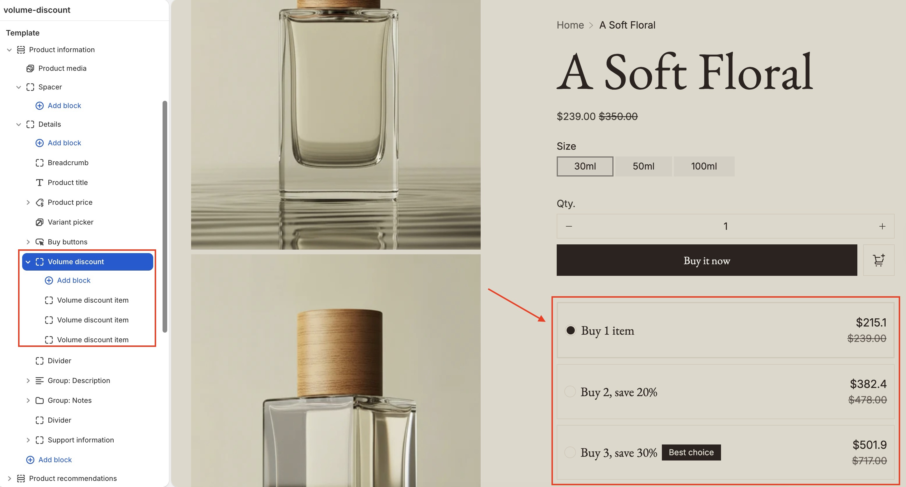 Volume discount